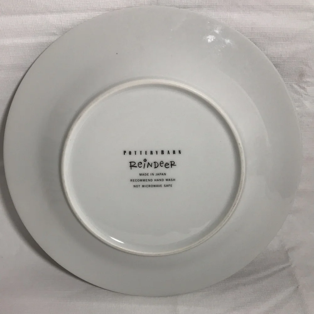 Pottery Barn Retired Reindeer Dancer Luncheon Salad Dessert Plate 8 1/2”